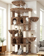 Globlazer 82in Leopard Extra Large Cat Tree for Indoor Large Cats, S82 by Globlazer