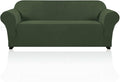 Stretch Sofa Cover Slipcover Couch Covers for 3 Cushion Couch Furniture Protector Sofa Covers with Non Slip Elastic Bottom Dogs Pet Friendly Fitted (Sofa, Bronze Green)