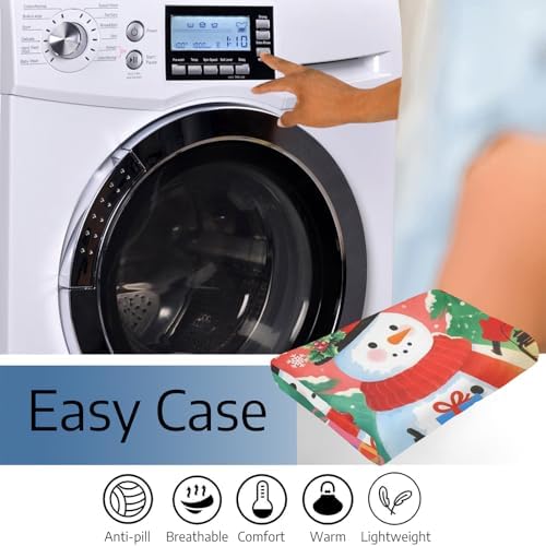 Xmas Snowman Blankets, Snowflake Christmas Tree Lightweight Anti Pilling Flannel Blanket, 50X60 in Soft Throw Blanket for Bed Couch Chair Living Bedroom Winter Decor - Image 6