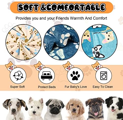 Rezutan 3 Pack Premium Soft Dog Blanket for Medium Dogs Puppy & Cat - Image 2