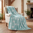 Horaldaily Blue Dog Paw Shape 3D Textured Throw Blanket 60x80 - Image 2