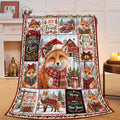 Christmas Fox Throw Blanket Woodland Animal Holiday Gifts 60''X80'' by Fuzawet