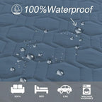 Tcksstex Waterproof and Non-Slip Dog Bed Cover and Pet Blanket Sofa Pet Bed Mat ，car Incontinence Mattress Protectors Furniture Couch Cover for Most Cats Dogs, Pets（30x70- Navy Blue）