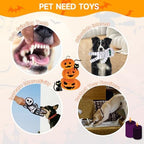 PAWCHIE Halloween Squeaky Dog Toys 2 Pcs for Small Medium Dogs,No Stuffing Crinkle Puppy Toy,Soft Pet Plush Teething Toys Mess-Free Interactive Chew Toy for Boredom Ideal, Skeleton & Mummy - Image 4