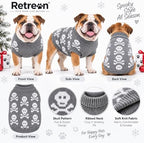 Dog Sweater for Medium Dogs Girl Boy Winter, Dog Clothes, Grey, XL - Image 4