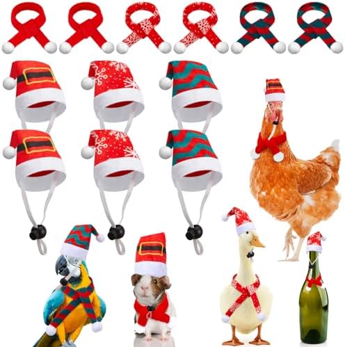 Weewooday 12 Pcs Mini Christmas Santa Hat Scarf Set, Small, Snowflake by Weewooday