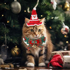 Geyoga 4 Pcs Pet Christmas Costume Suit Gift for Cat Dog, Classic Design - Image 4