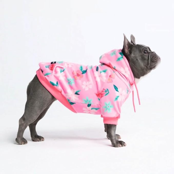 Spark Paws Dog Hoodie – Premium Dog Sweater for Small, Medium, and Large Dogs | Warm Outfits for French Bulldogs, Pitbull, Puppy, Winter Jacket Alternative - Blossom - XL