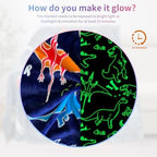 COMFAR Dinosaur Blanket for Boys, Dinosaur Glow in The Dark Blanket for Kids, Soft Fleece Blankets and Throw, Birthday 40"x 60" - Image 3
