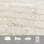 Tcksstex Waterproof and Anti-Slip Dog Bed Cover and Pet Blanket Sofa Pet Bed Mat ，car Incontinence Mattress Protectors Furniture Couch Cover for Most Cats Dogs, Pets（30x70-Ivory）