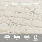Tcksstex Waterproof and Anti-Slip Dog Bed Cover and Pet Blanket Sofa Pet Bed Mat ，car Incontinence Mattress Protectors Furniture Couch Cover for Most Cats Dogs, Pets （82x82- Ivory）