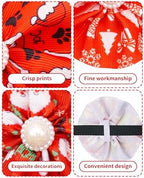 PET SHOW 50 Pack Christmas Dog Collar Flowers and Bows Bulk Random Assorted Xmas Small Medium Large Dogs Girl Boy Cats Attachments Slide on Collars Harness Pet Costume Grooming Accessories - Image 3