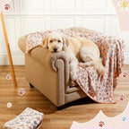 Tatuo 4 Pcs Fleece Dog Blanket for Puppy Cat, Mixed, 72 x 72 in, Paw - Image 6