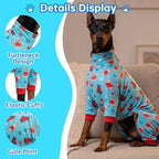 Dog Pajamas for Medium Large Dogs, Soft Stretchy Four-Leg Dog Jumpsuit, Cozy Indoor Sleepwear, M - Image 2