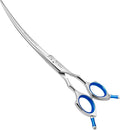HASHIMOTO Curved Dog Grooming Scissors, 7.5 inch, Trimming Face and Paws | Sharp, Lightweight, 440C Stainless Steel, 30 Degree of Curved Blade