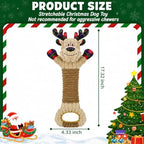 Christmas Squeaky Elk Dog Toys- Plush Tug of War Dog Toy for Large Breed- Interactive Dog Toys with Crinkle to Keep Them Busy- Training and Reduce Boredom - Image 3