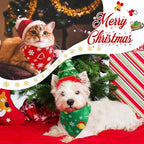 Preboun 50 Pcs Christmas Dog Bandanas Bulk, Red and Green Santa Snowmen - Image 2