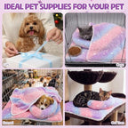 Namalu 3 Pack Soft Cat Bed Mat with Blanket and Pillow, Colorful Star - Image 4
