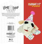 Multipet Lamb Chop Dog Plush Toy with Birthday Hat - Squeaky Dog Toy - Image 5