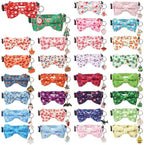 30Pcs Holiday Cat Collars Breakaway Halloween Cat Collars with Bowtie by Guiqulai