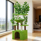Woochpet 60"Large Cat Tree with Scratching Post,Tall Cat Tower with Hammock by WOOCHPET