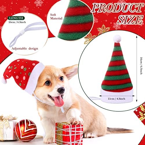 Sanwuta 24 Pcs Pet Santa Hat for Dogs Cats Christmas Costume,Mixed - Image 2