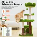Woochpet Cat Tree Tower, Green - Image 4