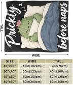 Sleepy Cactus Blanket Throw Gift for Girls Women 60"X50" - Image 7