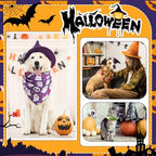 Huhumy 100 Pcs Halloween Dog Bandanas Bulk Pet Scarf Bibs Neckerchief Decor - Image 2