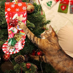 Christmas Stocking Cat Toys, 12PCS Xmas Cat Toy Set with Squeaky Toys, Balls, Cat Teaser - Image 4