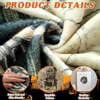 Breling Halloween Ghost Skeleton Flannel Throw Blanket 60"x50" Fuzzy Couch - Image 2