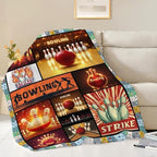 Bowling Blanket Bowling Throw Blanket Gifts for Bowling Lovers Women Men Boys Girls Kids Adults Super Soft Cozy Plush Fluffy Fuzzy Fleece Blanket Home Decor 60''X80'' - Image 4