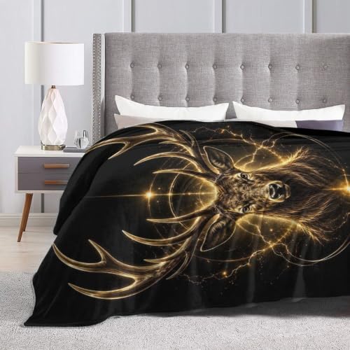 Deer Antler Blanket Wildlife Deer Throw Stuff Gifts 50"x40" - Image 7