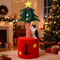 Christmas Cat Tree Tower with Sisal Scratching Post Scratcher by SilTriangle