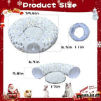 Warm Fluffy Cat Tunnel Under Christmas Tree with 8 Cat Toys - Image 3