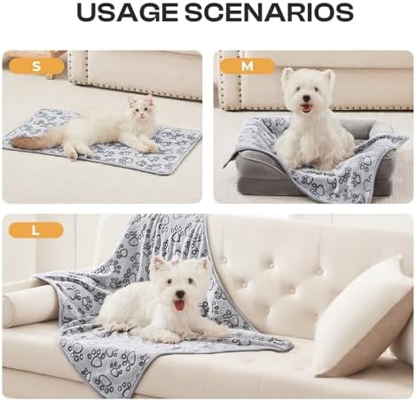Luciphia Dog Blanket 3 Pack, Soft Cozy Fleece Throw for Puppy Cat,23"x16" - Image 2