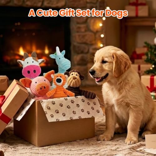 HGB 5 Pack Squeaky Dog Toys for Puppies Small Medium Dogs - Image 7