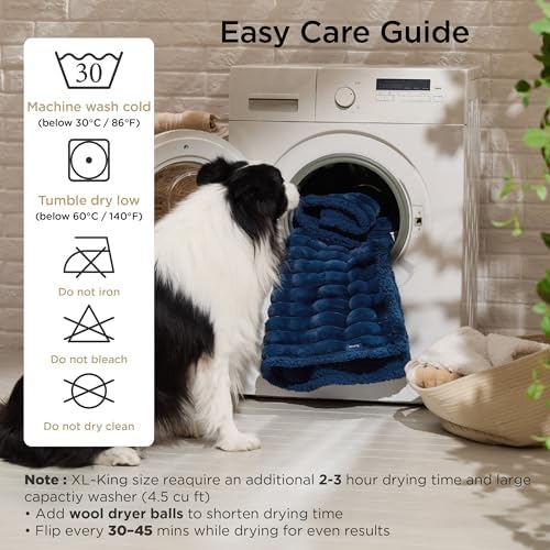 Bedsure ComfyFleece® Waterproof Dog Blankets for Large Dogs,50x60" - Image 6