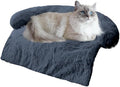 Calming Dogs/Cats Bed Mats, Dog Pad Washable Removable Couch Cover, Plush Long Fur Mat for Pets, Waterproof Lining, Perfect for Small, Medium and Large Dogs and Cats (Navy Blue, 31"x23")