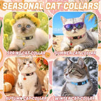 30Pcs Holiday Cat Collars Breakaway Halloween Cat Collars with Bell - Image 7