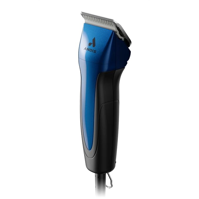 Andis 68520 Excel Professional 5-Speed Detachable Blade Clipper Kit, Blue | Includes world-class CeramicEdge blade that stays cool & sharp, dog grooming clippers, 14ft cord