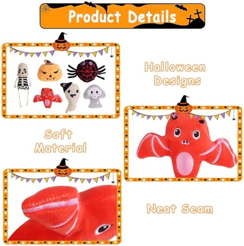 FOIMAS Halloween Catnip Toys,Pumpkin Ghost Catnip Toy Chew Bite Toy for Cat Interactive, Pack of 6 - Image 4