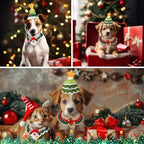 Geyoga 4 Pcs Pet Christmas Costume Suit Gift for Cat Dog, Cute Design - Image 5