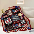 Veteran Blanket American Flag Throw Blanket Veterans Day Gifts for Men Women Adults Super Soft Cozy Plush Fluffy Fuzzy Fleece Blanket Home Decor 40''X50'' - Image 2