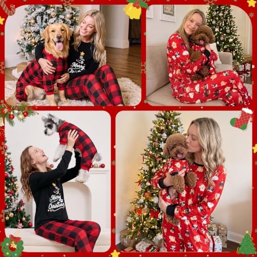 XPUDAC Christmas Matching Dog and Owner Pajamas for Women Sleepwear, XLarge - Image 7