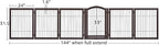 unipaws 144" Extra Wide Dog Gate and Pet Playpen with Walk Through Door