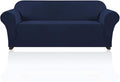 Stretch Sofa Cover Slipcover Couch Covers for 3 Cushion Couch Furniture Protector Sofa Covers with Non Slip Elastic Bottom Dogs Pet Friendly Fitted(Large Sofa 90"-100",Navy)