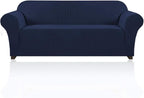 Stretch Sofa Cover Slipcover Couch Covers for 3 Cushion Couch Furniture Protector Sofa Covers with Non Slip Elastic Bottom Dogs Pet Friendly Fitted(Large Sofa 90"-100",Navy)