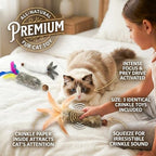 Cat Toys with Rabbit Feather 6 Kicker Fur Interacitve Toy Crinkle - Image 4