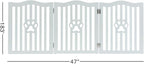 Pet Gate, Wooden Free Standing Dog Gate for Small Dogs and Cats. Great Folding Fence for Doorways, Halls, Stairs. Grey